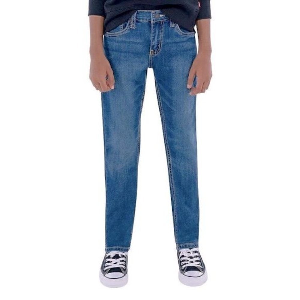 Levis Boys 511 Slim Fit Medium Blue Wash Denim Jeans Sz 16  28 x 28